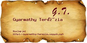 Gyarmathy Terézia névjegykártya