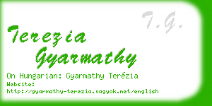 terezia gyarmathy business card